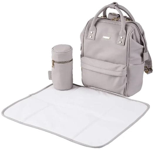 BabaBing Mani Backpack Diaper Bag in Grey Blush