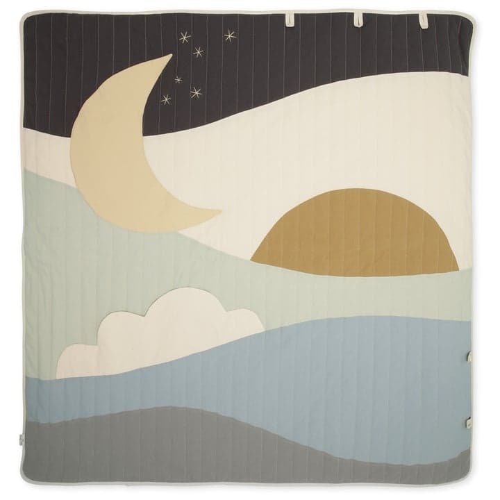 Konges Slojd Play Blanket in soothing blue hue.