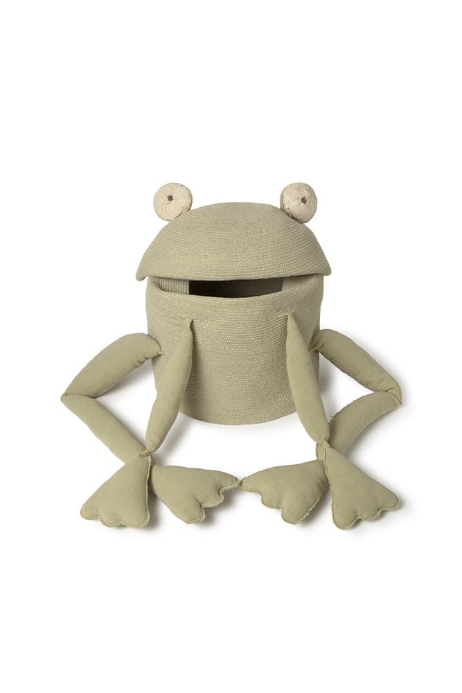 Basket Fred the Frog by Lorena Canals for playful toy storage.