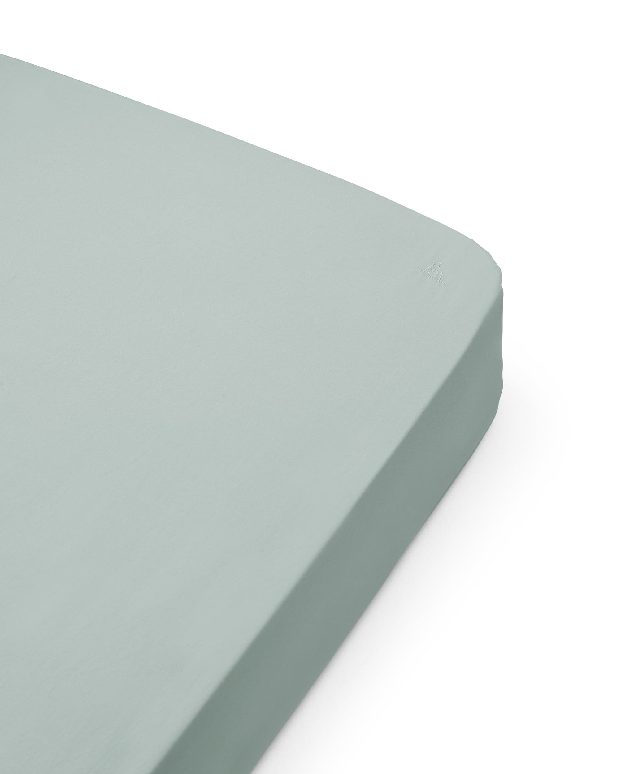Bea Fitted Sheet in Sea Notes by Oliver Furniture, featuring soft organic cotton.