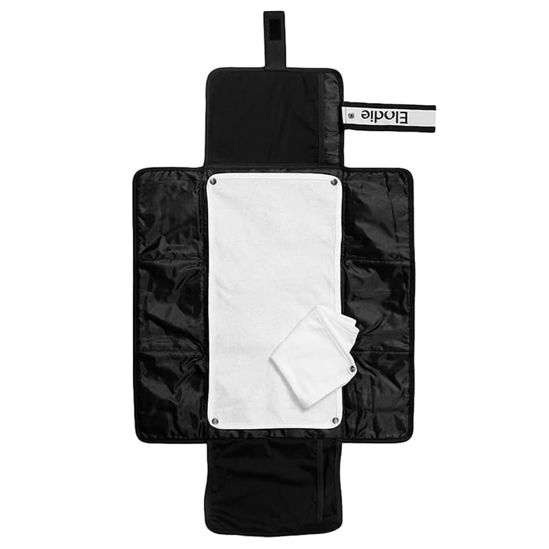 Elodie Details Portable Changing Pad in Off Black, showcasing minimalist design.