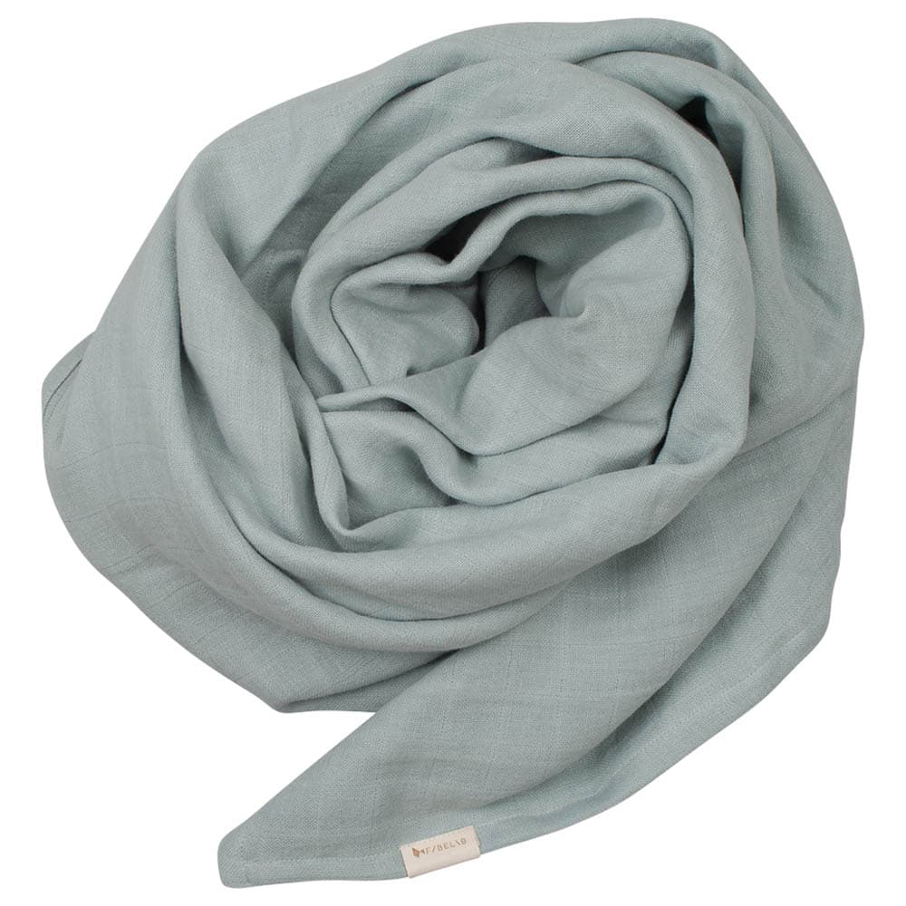 Fabelab Organic Cotton Swaddle in Foggy Blue, soft and versatile.