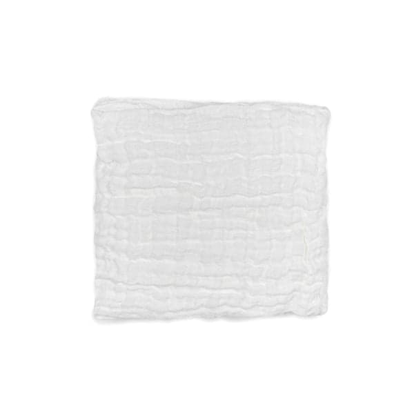 White linen baby swaddle by North Living, soft and breathable.