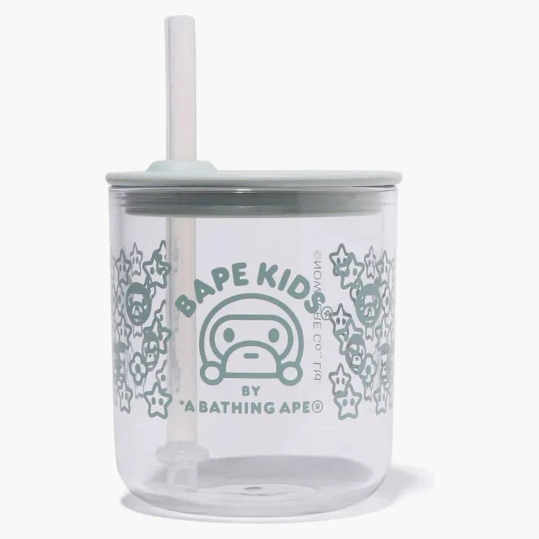 Bape X Kinto Baby Milo Straw Cup Sax for kids with playful design.