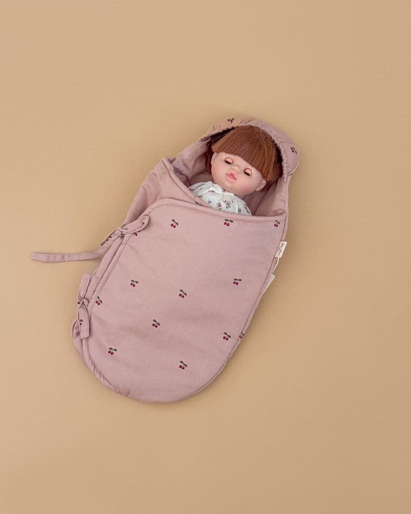 Konges Sløjd Doll Sleeping Bag in Cherry Blush.