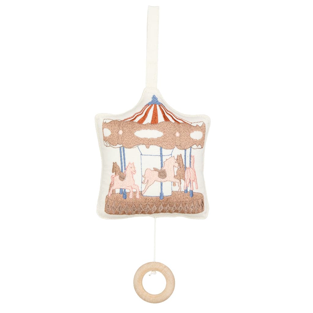Cam Cam Musical Mobile in organic cotton, soothing melodies for baby's sleep.