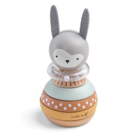 Sebra Stacking Toy Stackable Rabbit in woodland theme.