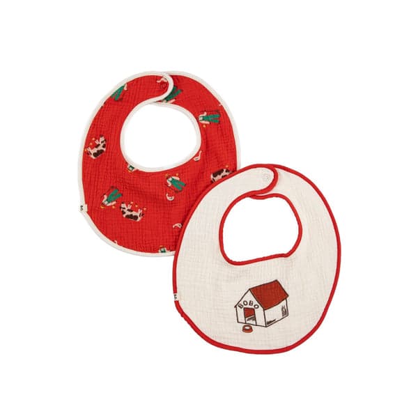 Bobo Choses Adventure Farm Bib Set featuring playful farm themes.