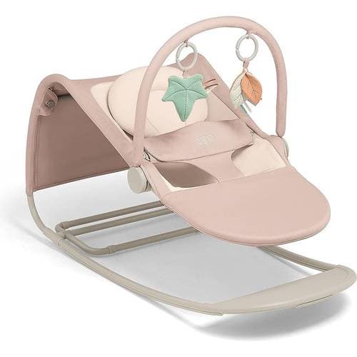 Mamas & Papas Tempo 3-in-1 Rocker/Bouncer in blush color on a nursery floor.