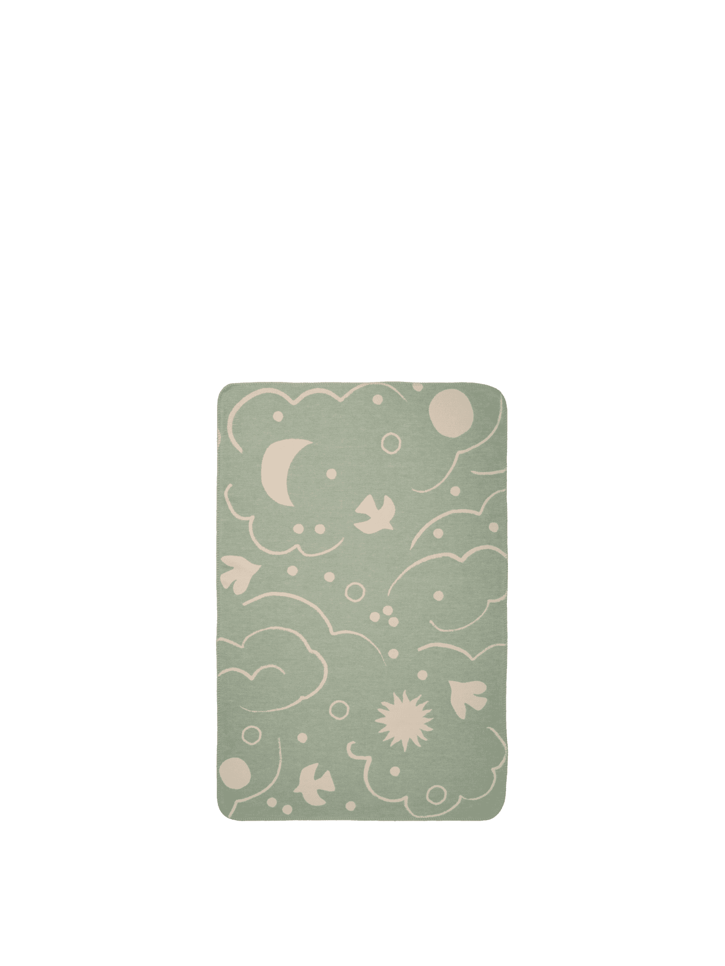 Skye Blanket in Tea Green and Parchment by ferm LIVING