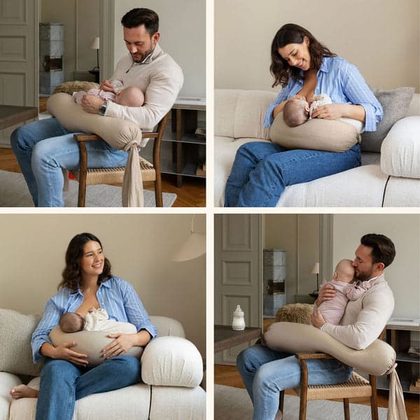 bbhugme Nursing Pillow in Seashell Beige by Mori
