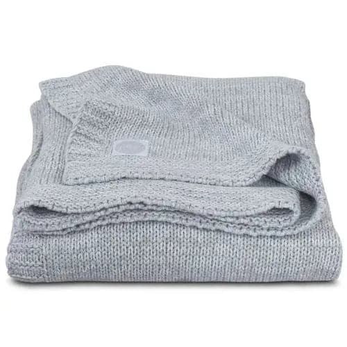 Jollein Blanket 75x100cm Melange knit soft grey for babies.