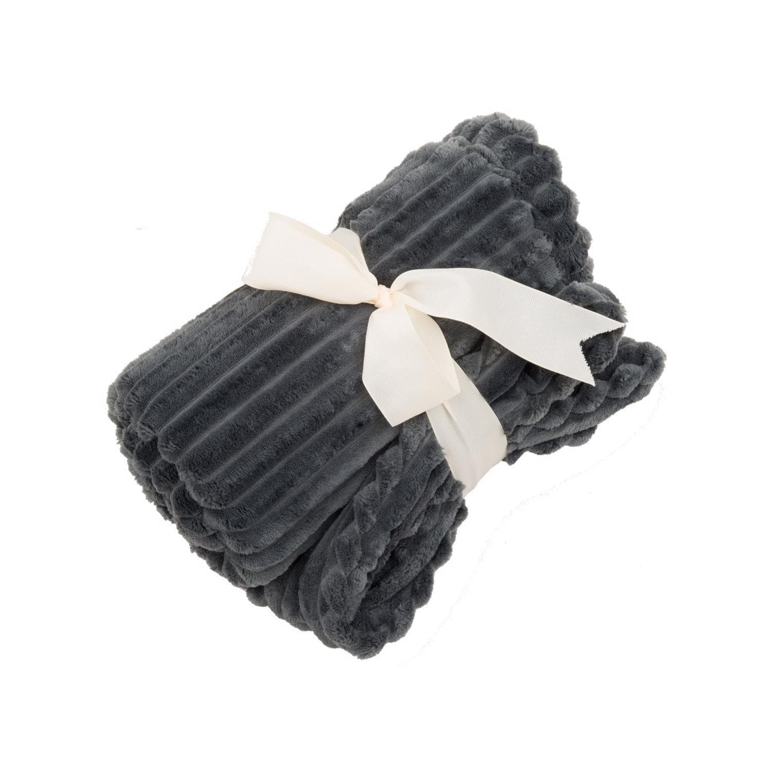 HuggleHounds Scout Blankie Gray Plush Blanket 30 x 40.