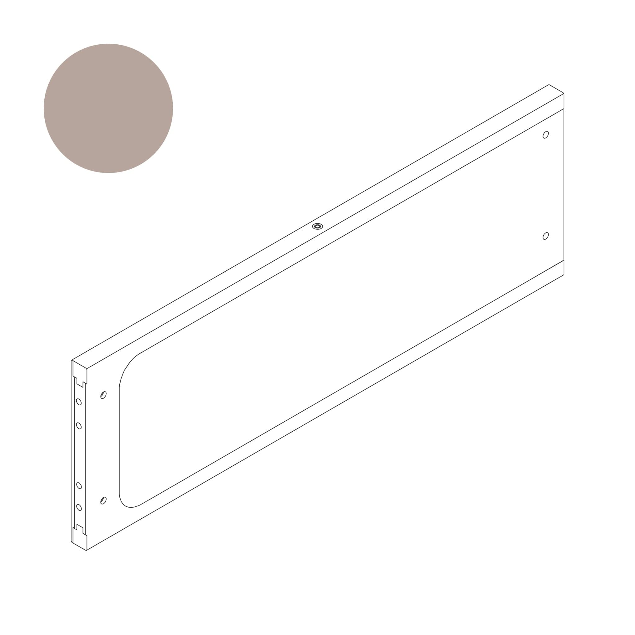 Adjustable side for Sebra Bed in Jetty Beige.