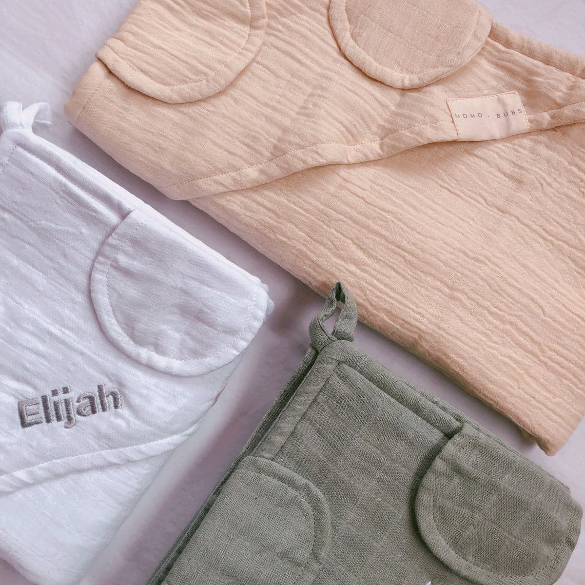 Bear Hooded Towel by Momo and Bubs, perfect for baby bath time.