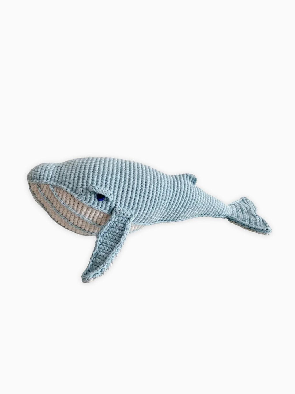 Soft stuffed whale toy designed for babies by BEBEMOSS.