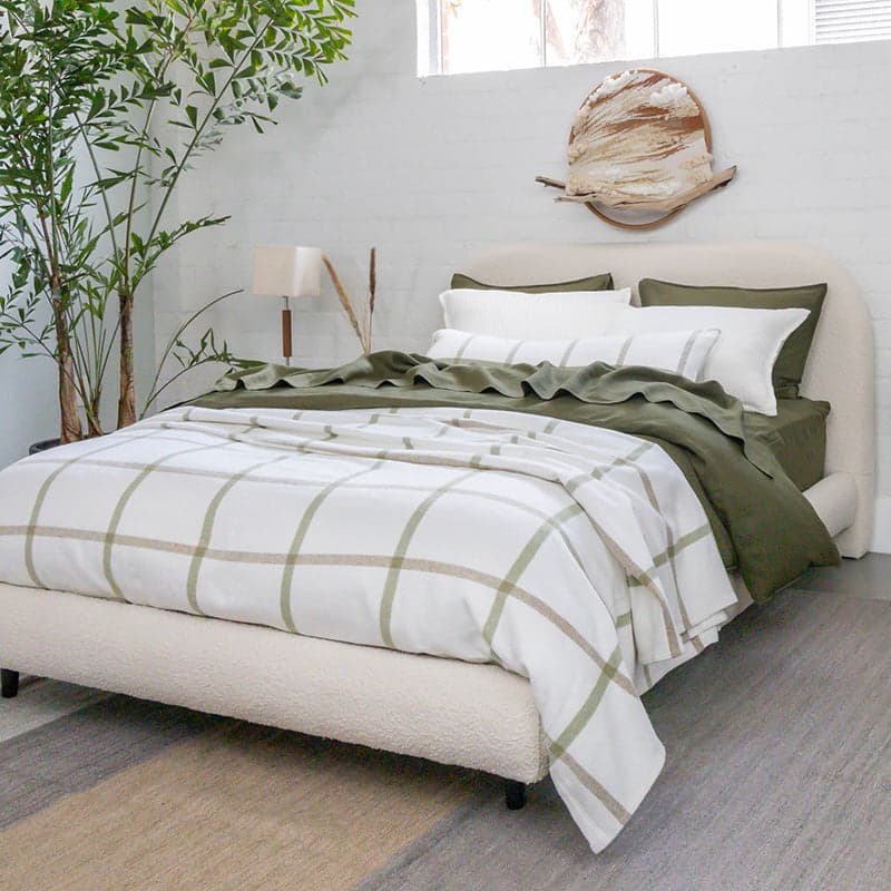 Copenhagen Blanket by Pom Pom At Home in soft fabric.