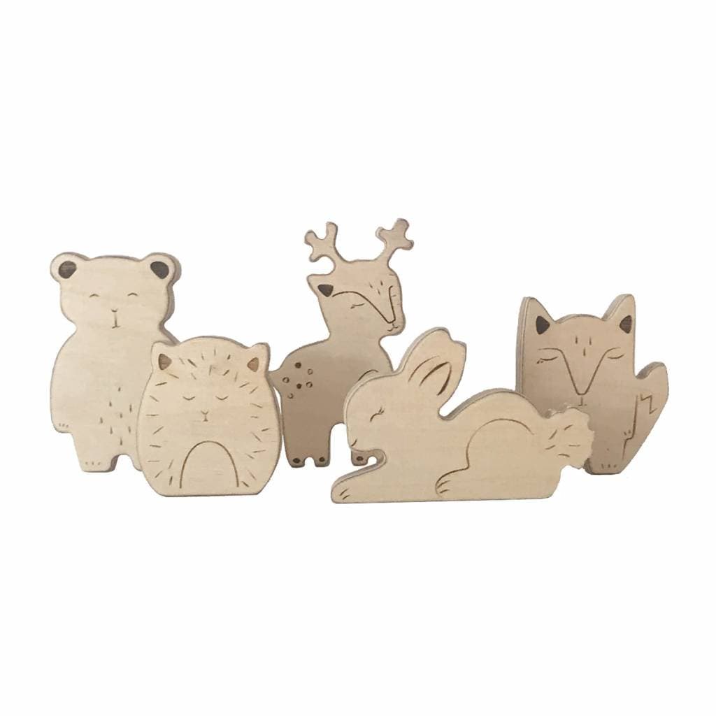 Loullou wooden animals, handcrafted from sustainably sourced wood.
