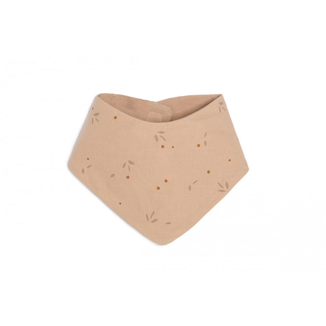 nobodinoz Lucky Bandana Bib in Willow Dune, made from organic cotton.