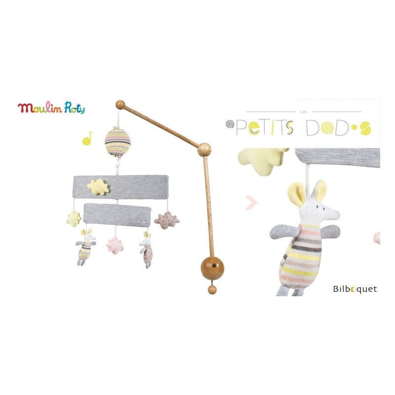 Musical Mobile by Moulin Roty featuring soft characters and calming melody.