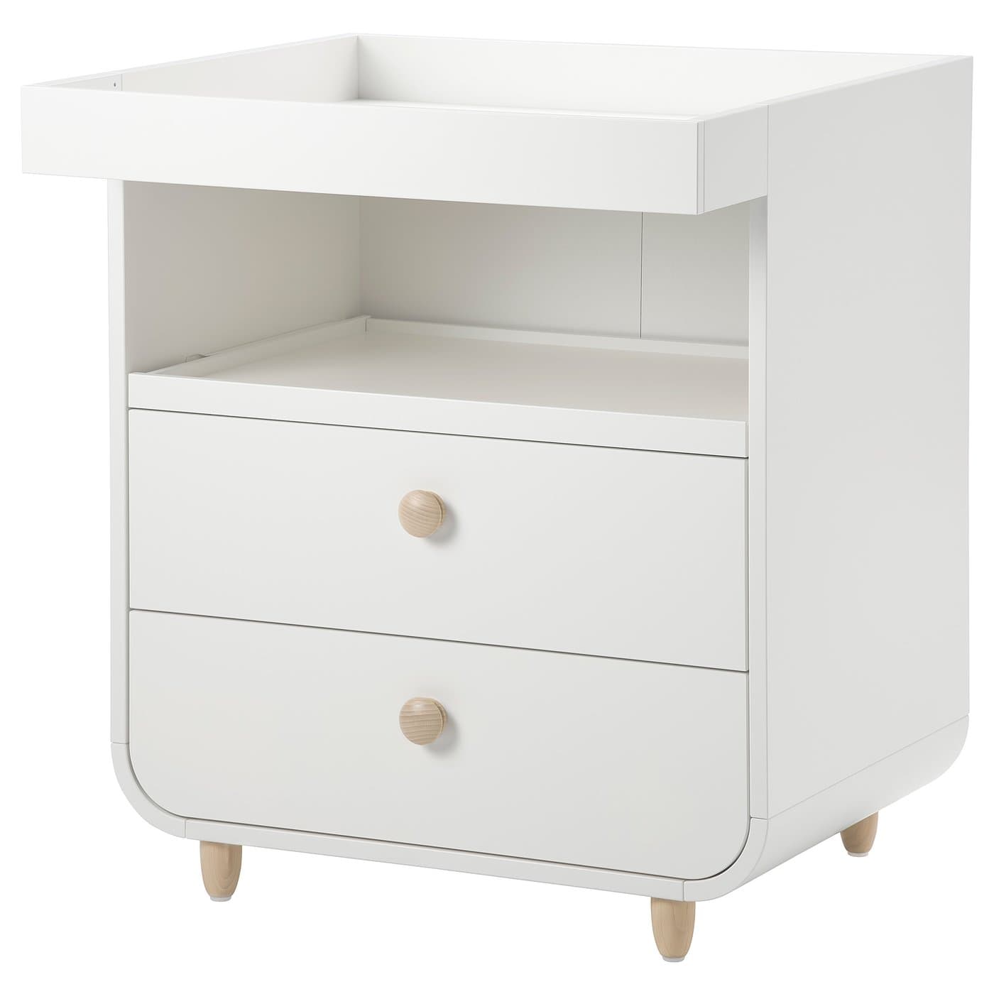 MYLLRA Changing table with drawers in white by IKEA.