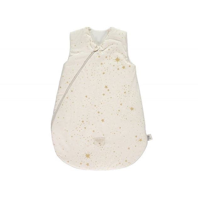 Cocoon sleeping bag in Gold Stella/Natural design by Nobodinoz