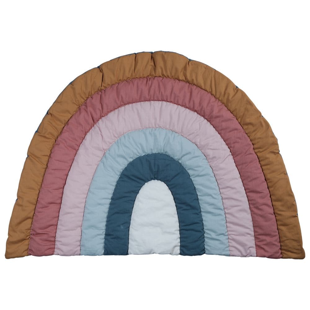 Fabelab Organic Cotton Blanket/Play Mat in Rainbow design.