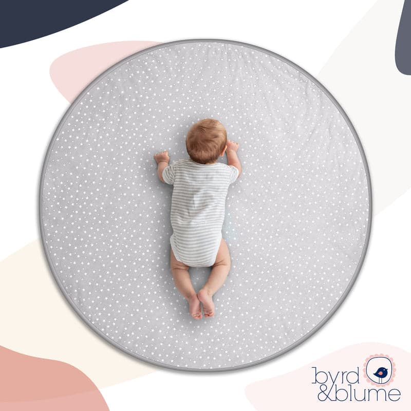 Organic Cotton Baby Playmat by Byrd and Blume, GOTS certified, soft and safe for babies.