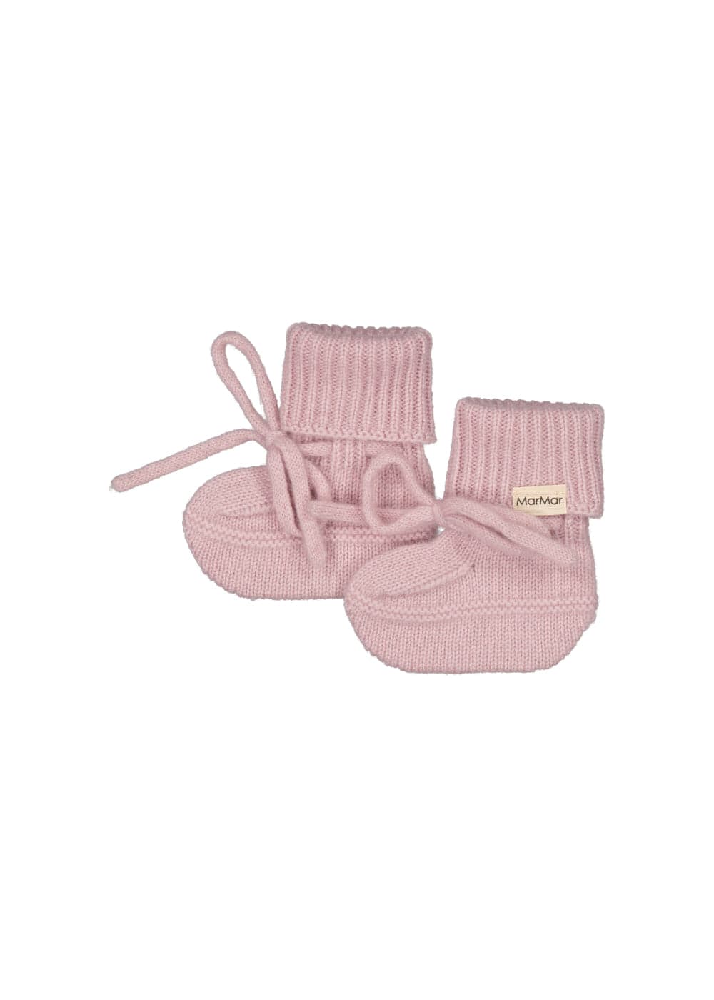 MarMar Copenhagen Baby Booties in soft cashmere with an elastic fit.