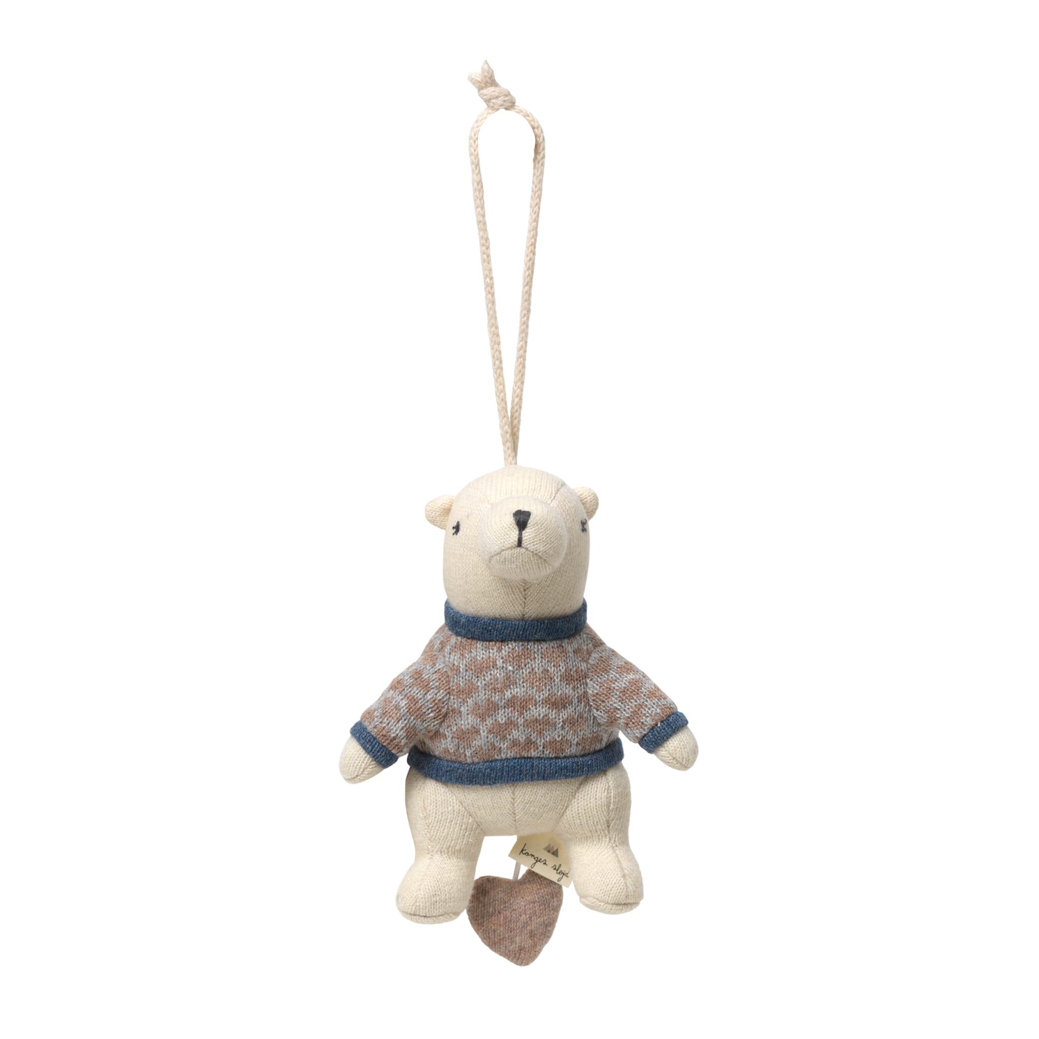 Konges Slojd Activity Music Polar Bear in soft lambswool.