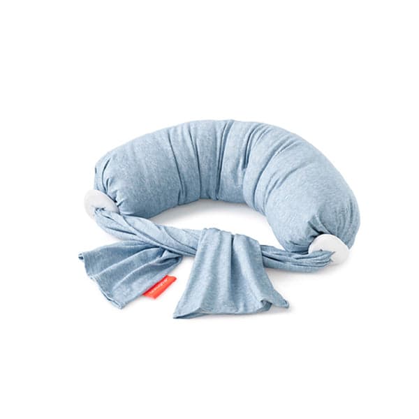 bbhugme Nursing Pillow in Blue Melange for comfortable nursing.