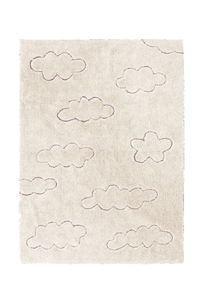Rugcycled Washable Rug Clouds by Lorena Canals in a nursery setting.