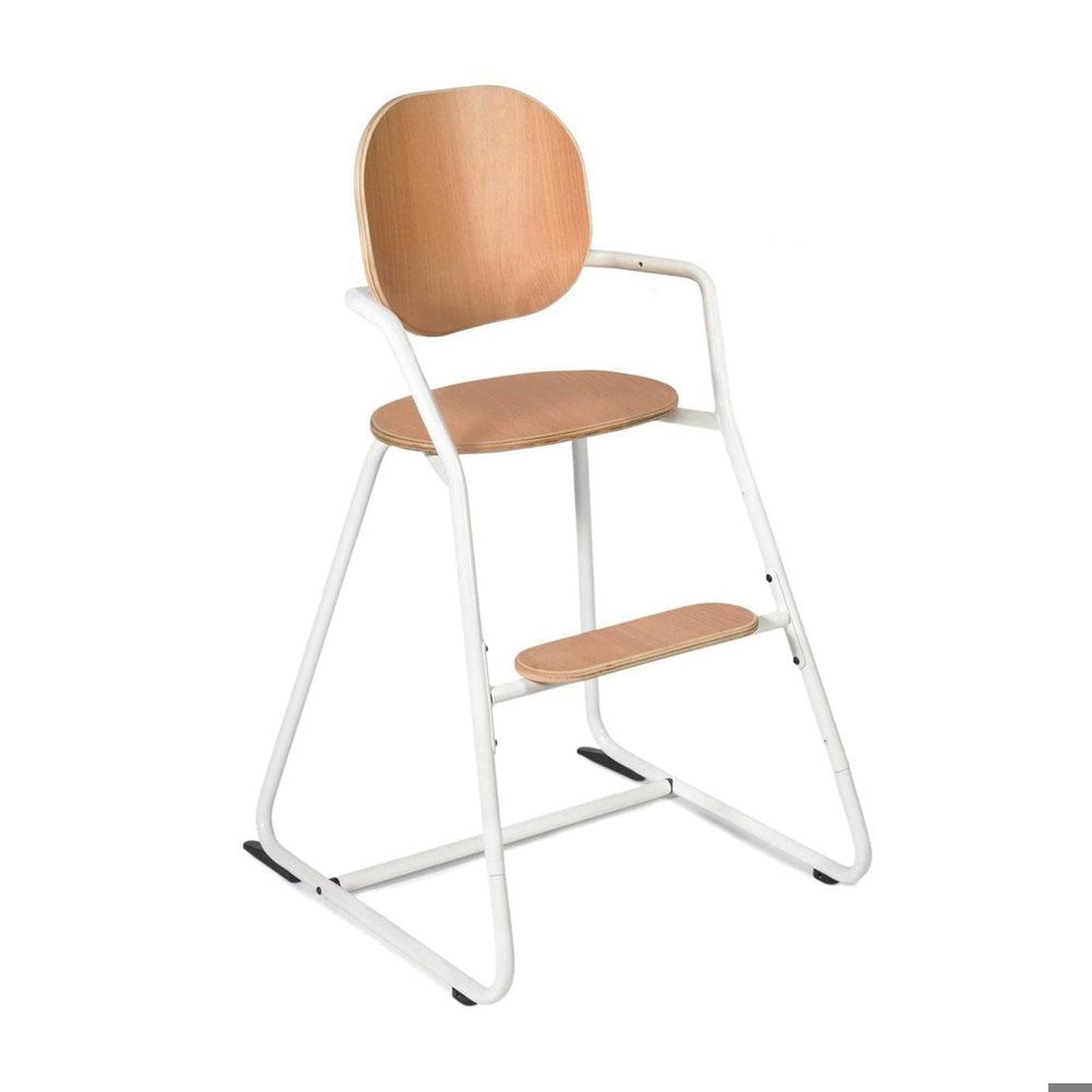 Charlie Crane Tibu High Chair in Gentle White, minimalist design for modern interiors.
