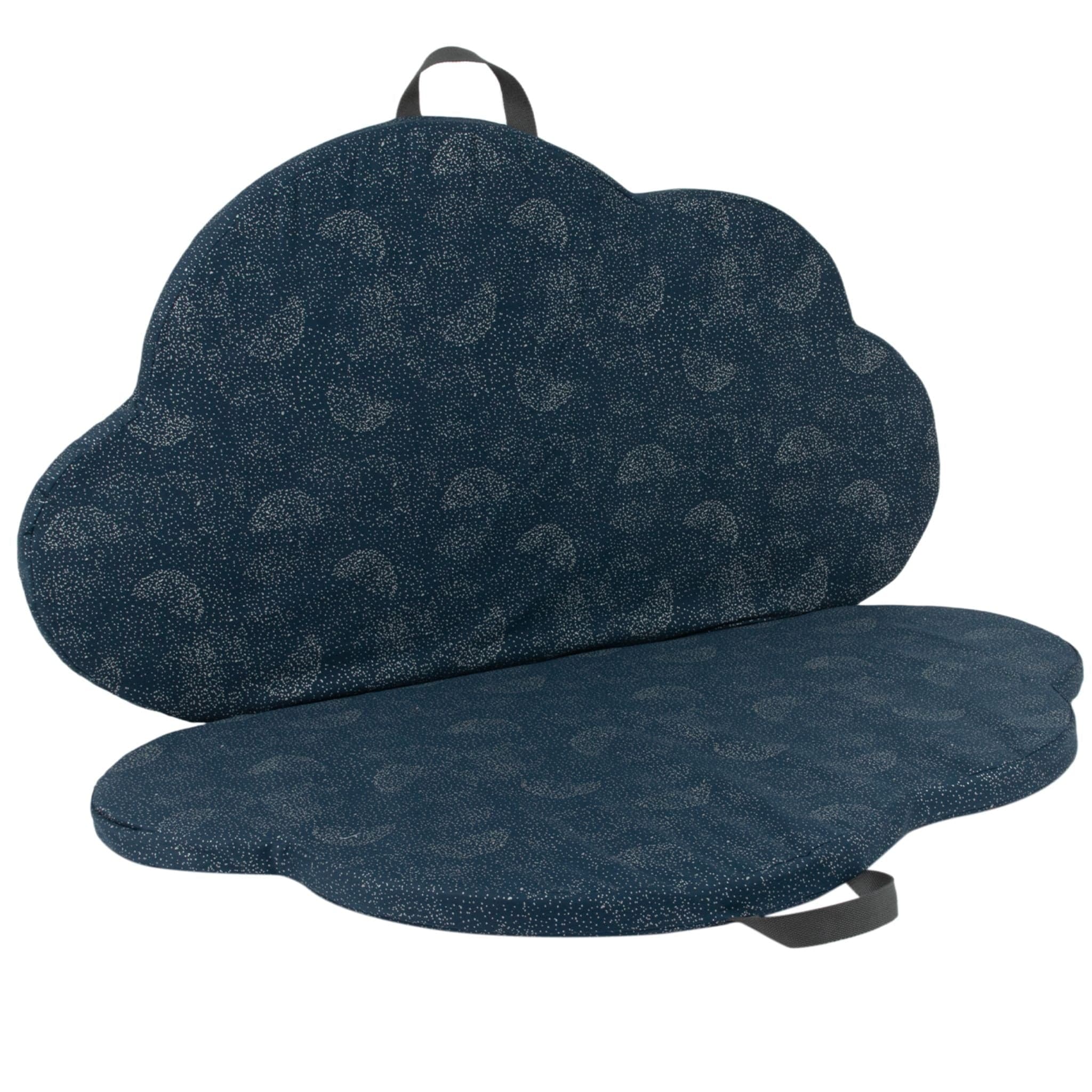 Cloud Foldable Eco Floor Mat in Gold Bubble and Night Blue