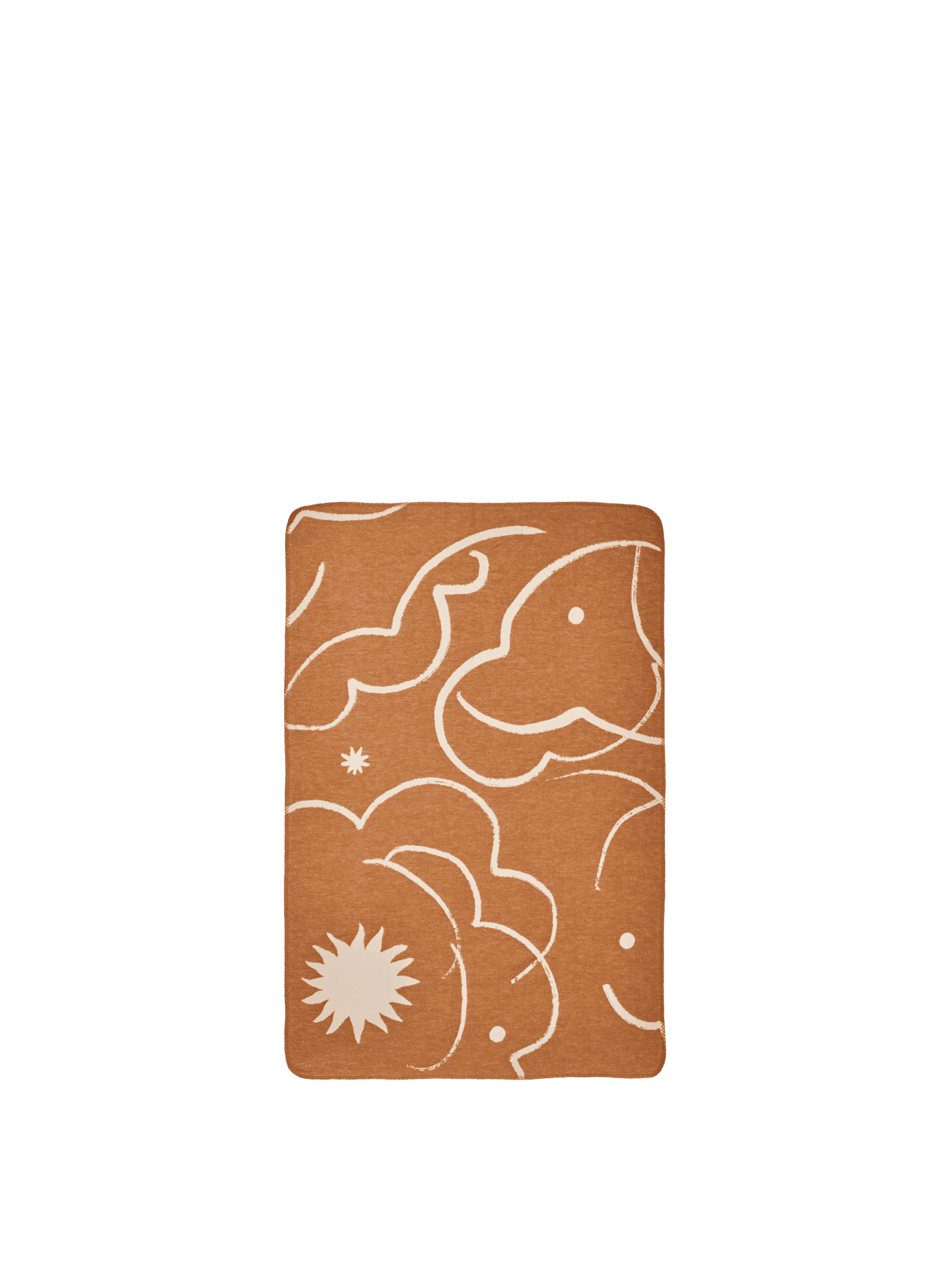 Skye Blanket in Sienna and Parchment by ferm LIVING