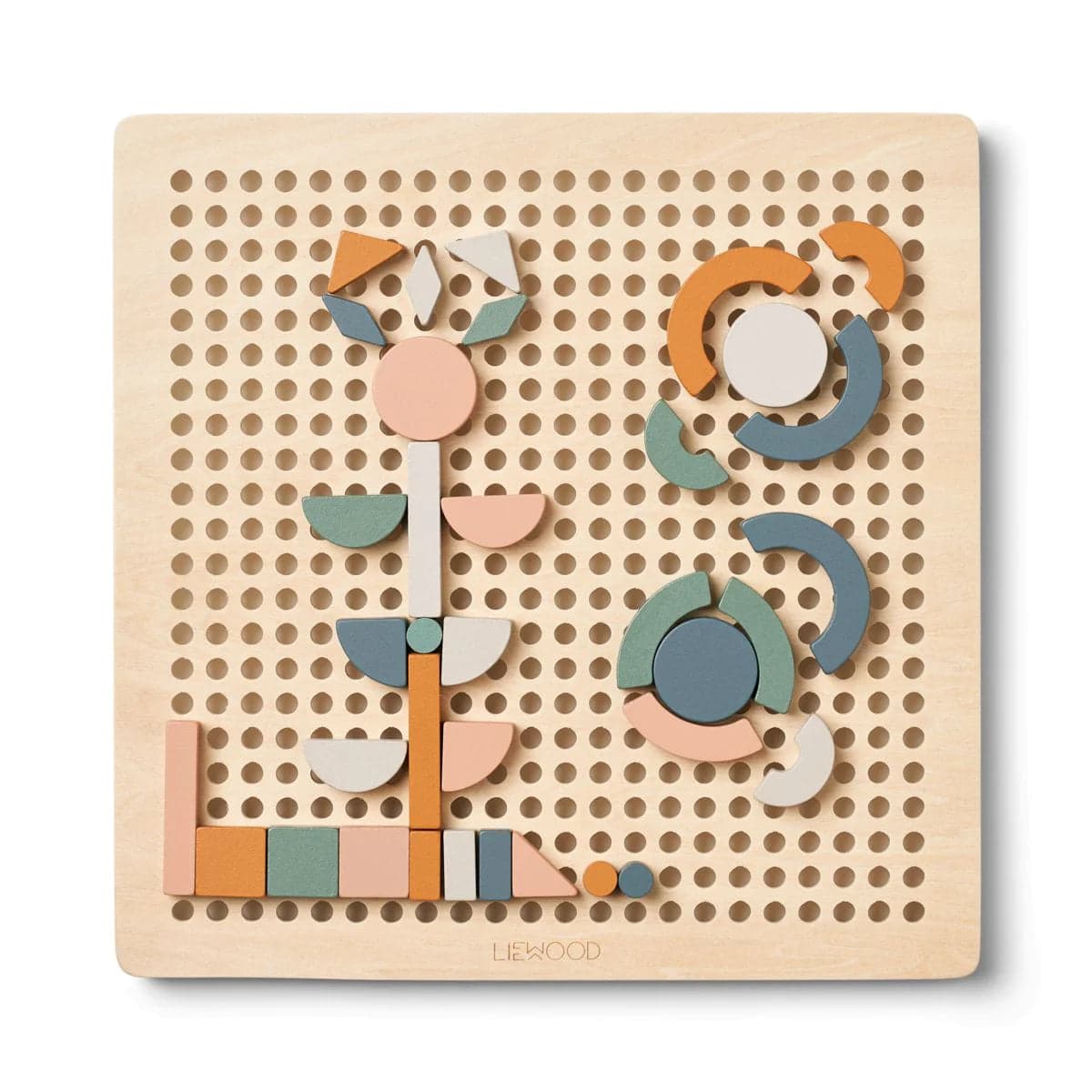 Cecily Puzzle in Faune Green Multi Mix by Liewood, designed for playful learning.