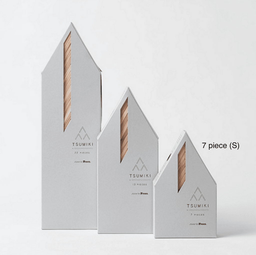 Tsumiki Stacking Blocks by More Trees in natural wood finish.
