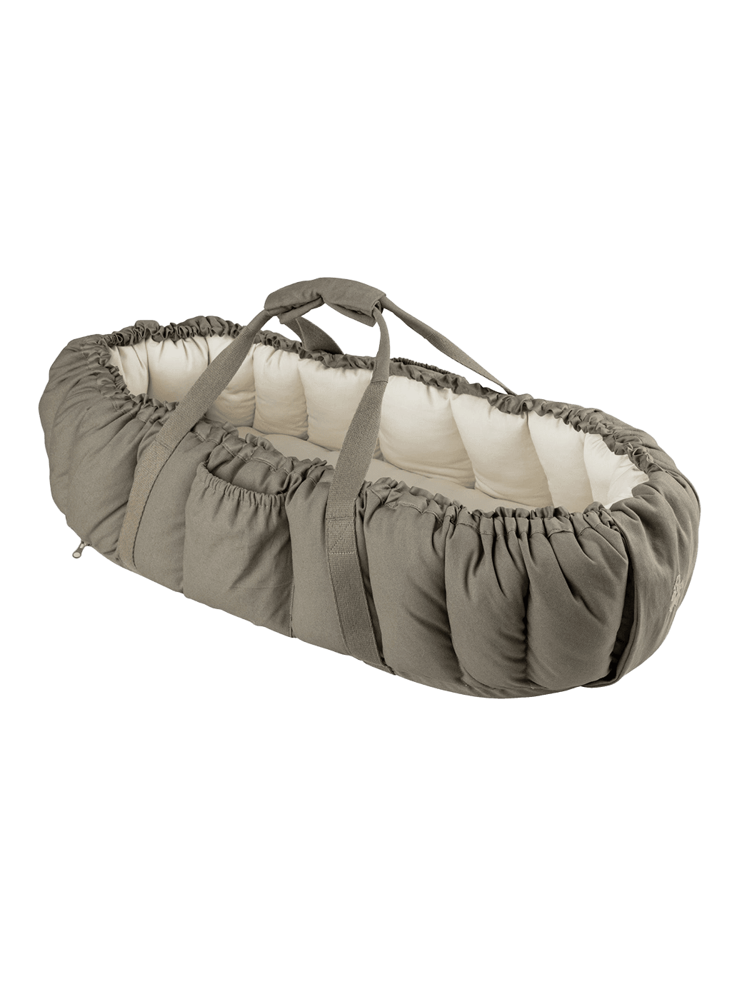 Sebra 3-in-1 Baby Nest in dark olive color.