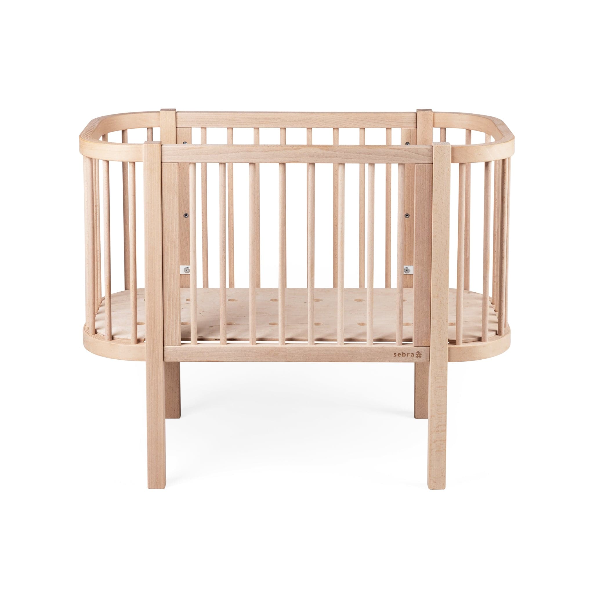 Sebra Bedside Crib - Wooden Edition showcasing Scandinavian design.